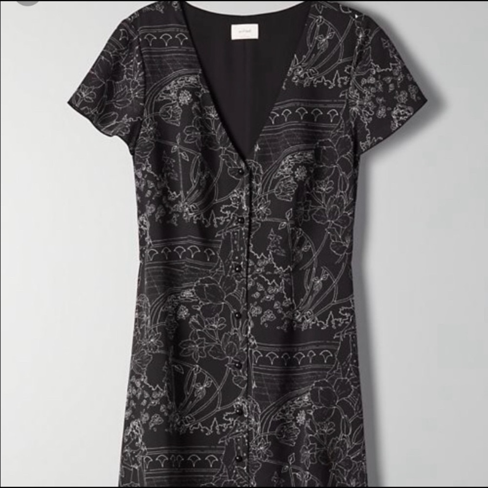 Babaton Aritzia Nazaire black and white dress